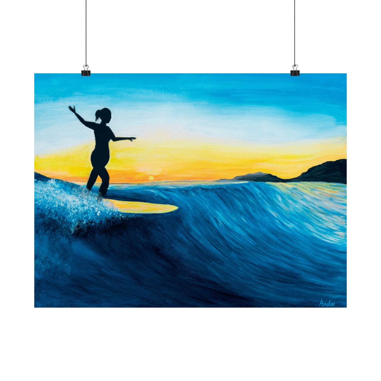 #05 Sunset Cross Stepper Matte Poster