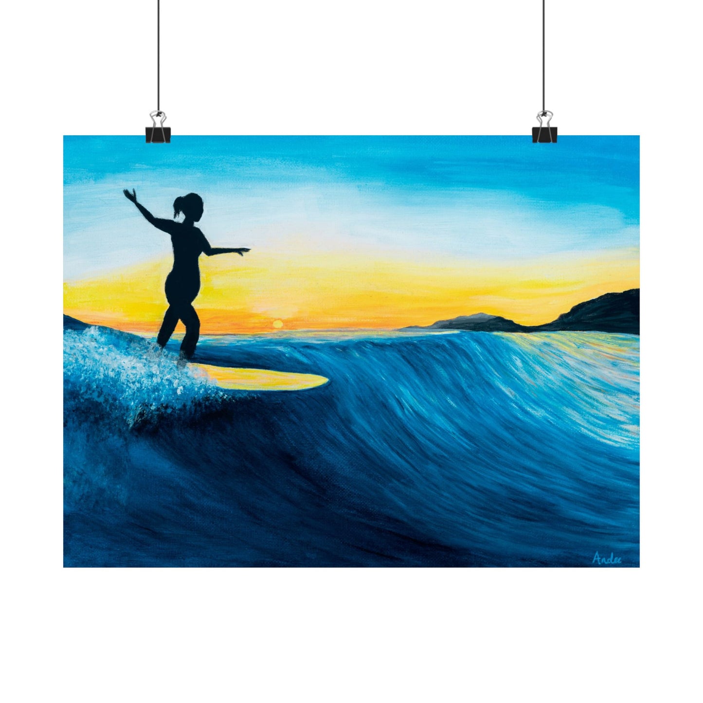 #05 Sunset Cross Stepper Matte Poster