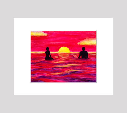 #06 Dusk for Two Matted and Signed Print (8"x10" print in 11x14" Mat)