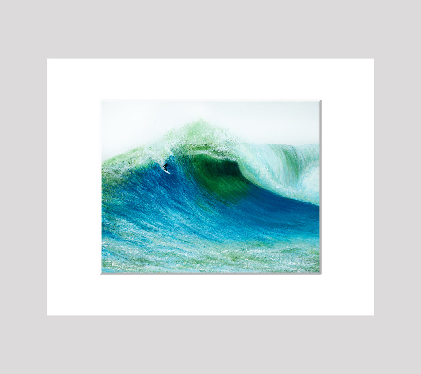 #14 When in Doubt Paddle Out Matted and Signed Print (8"x10" print in 11"x14" Mat)